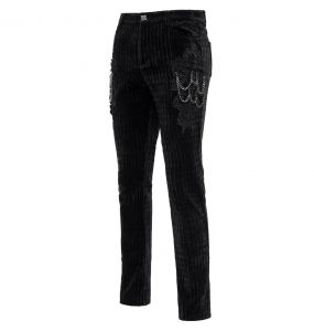 Pantalon 'Dorian' en Velours Noir