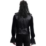 Gilet Gothique Victorien 'Dorian' en Velours Noir