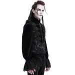 Gilet Gothique Victorien 'Dorian' en Velours Noir