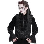 Gilet Gothique Victorien 'Dorian' en Velours Noir