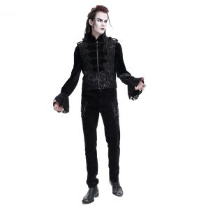 Black Velvet 'Dorian' Victorian Gothic Waistcoat