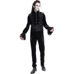 Gilet Gothique Victorien 'Dorian' en Velours Noir