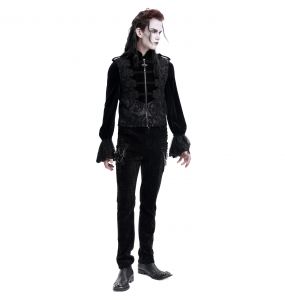 Black Velvet 'Dorian' Victorian Gothic Waistcoat