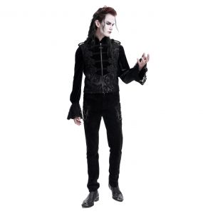 Black Velvet 'Dorian' Victorian Gothic Waistcoat