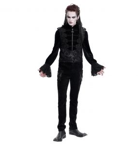 Black Velvet 'Dorian' Victorian Gothic Waistcoat