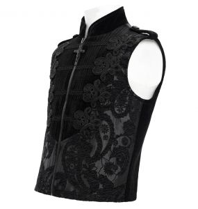 Black Velvet 'Dorian' Victorian Gothic Waistcoat
