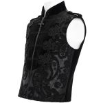 Gilet Gothique Victorien 'Dorian' en Velours Noir