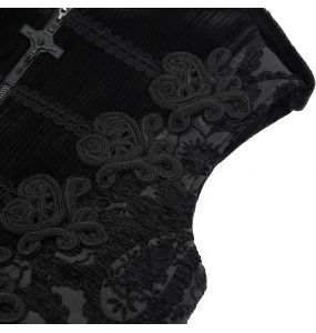 Black Velvet 'Dorian' Victorian Gothic Waistcoat