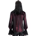 Chemise Victorienne 'Dorian' en Velours Bordeaux