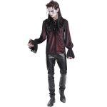 Dark Red Velvet 'Dorian' Victorian Shirt