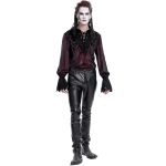 Chemise Victorienne 'Dorian' en Velours Bordeaux