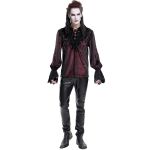 Dark Red Velvet 'Dorian' Victorian Shirt