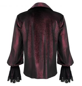 Dark Red Velvet 'Dorian' Victorian Shirt