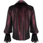 Dark Red Velvet 'Dorian' Victorian Shirt