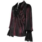 Dark Red Velvet 'Dorian' Victorian Shirt