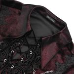 Dark Red Velvet 'Dorian' Victorian Shirt