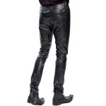 Pantalon 'Fabian' en Simili Cuir Noir