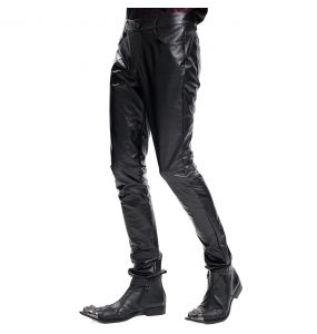 Black Faux Leather 'Fabian' Pants