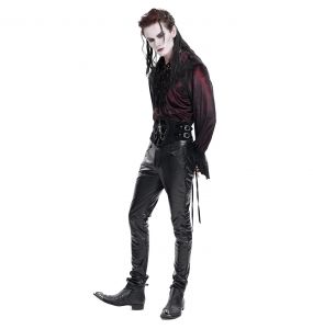 Black Faux Leather 'Fabian' Pants