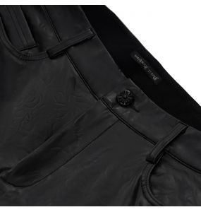 Pantalon 'Fabian' en Simili Cuir Noir