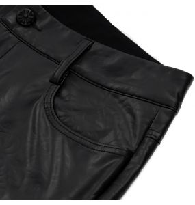 Black Faux Leather 'Fabian' Pants