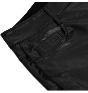Pantalon 'Fabian' en Simili Cuir Noir