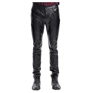 Black Faux Leather 'Fabian' Pants