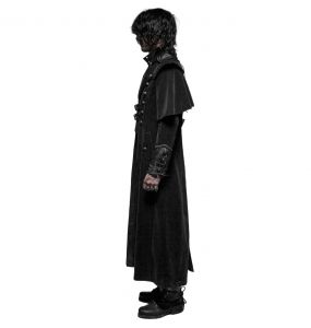 Long Manteau 'Jael' Noir