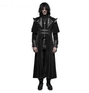 Black 'Jael' Long Cloak Coat