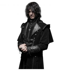 Black 'Jael' Long Cloak Coat