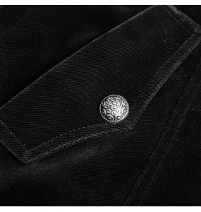 Black 'Jael' Long Cloak Coat