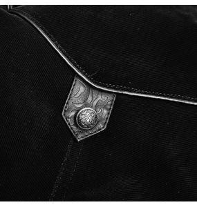 Black 'Jael' Long Cloak Coat