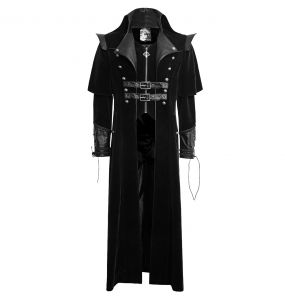 Long Manteau 'Jael' Noir
