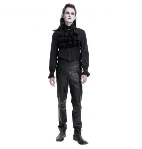 Pantalon 'The Impaler' en Simili Cuir Noir
