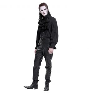 Pantalon 'The Impaler' en Simili Cuir Noir