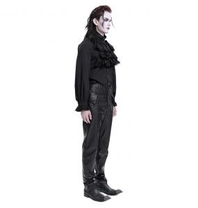 Black Faux Leather 'The Impaler' Pants