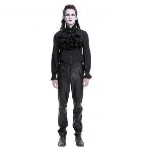 Black Faux Leather 'The Impaler' Pants