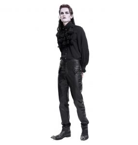 Pantalon 'The Impaler' en Simili Cuir Noir