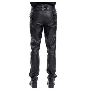 Pantalon 'The Impaler' en Simili Cuir Noir