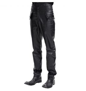 Pantalon 'The Impaler' en Simili Cuir Noir