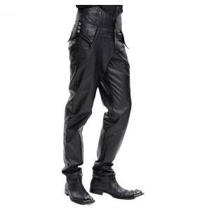Black Faux Leather 'The Impaler' Pants