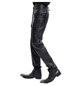 Pantalon 'The Impaler' en Simili Cuir Noir