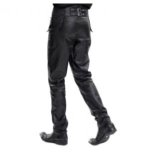 Pantalon 'The Impaler' en Simili Cuir Noir