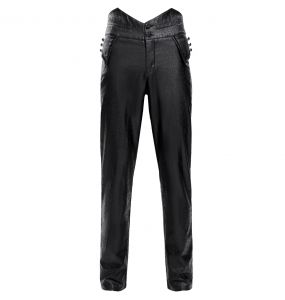Pantalon 'The Impaler' en Simili Cuir Noir