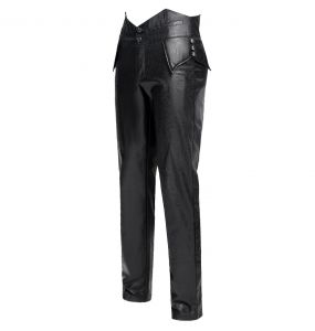 Black Faux Leather 'The Impaler' Pants