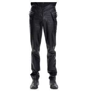 Pantalon 'The Impaler' en Simili Cuir Noir