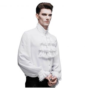 Chemise 'The Impaler' en Mousseline Blanche