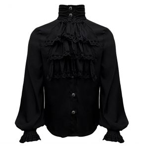 Chemise 'The Impaler' en Mousseline Noire