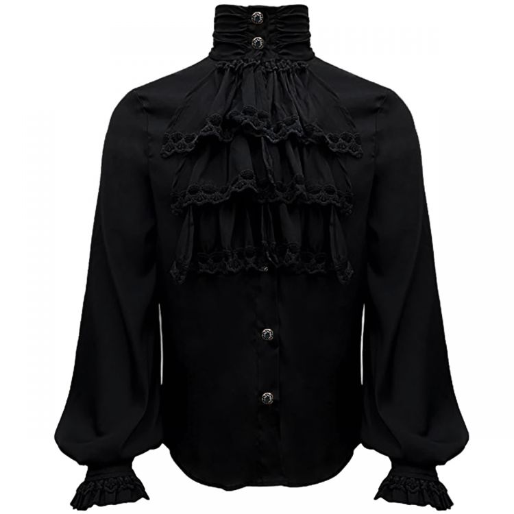 Black Chiffon 'The Impaler' Shirt