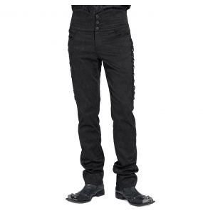 Pantalon 'Payne' en Jacquard Noir